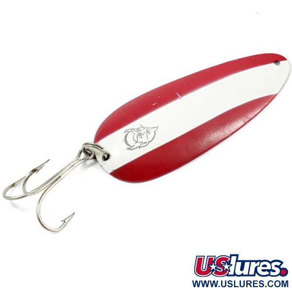 Vintage  Eppinger Dardevle Huskie Junior, 2oz Red / White / Nickel fishing spoon #2242