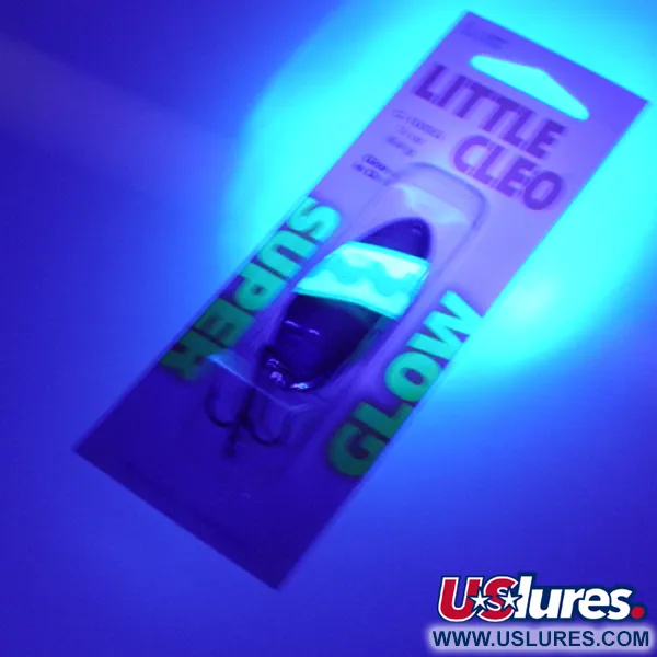  Acme Little Cleo Glow, 1/3oz Nickel / Green / Glow in Dark and UV light fishing spoon #2246