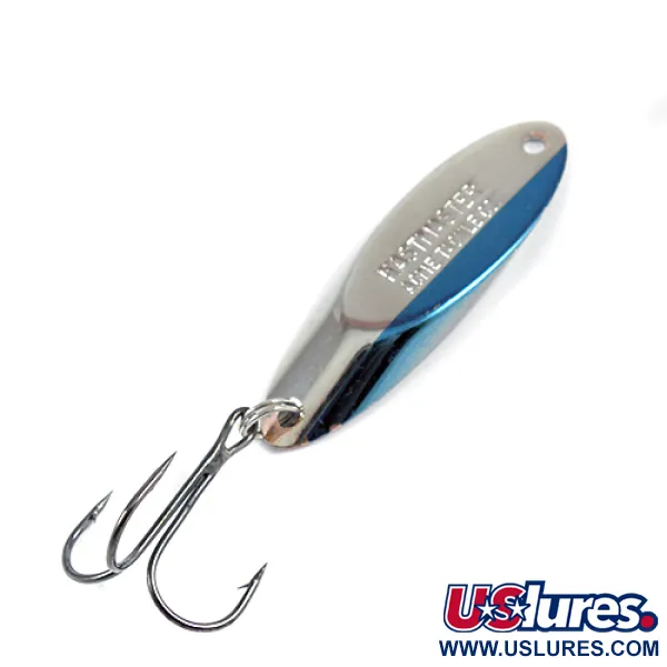 Vintage  Acme Kastmaster , 3/4oz Nickel / Blue fishing spoon #2252