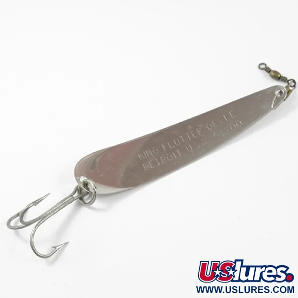 Vintage  Eppinger Dardevle King Flutter Devle, 1/3oz Nickel fishing spoon #2262