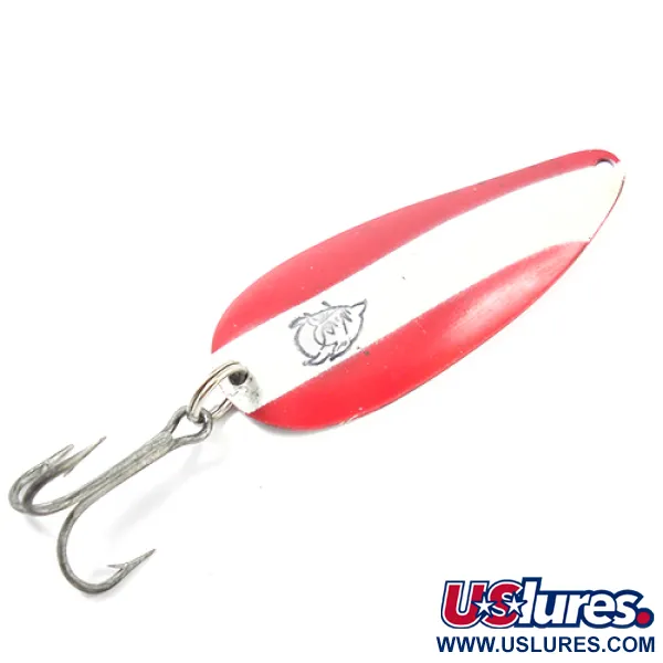 Vintage  Eppinger Dardevle Dardevlet , 3/4oz Red / White / Nickel fishing spoon #2263