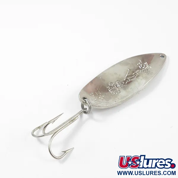 Vintage  Seneca Little Cleo (Hula Girl), 3/4oz Nickel / Blue fishing spoon #2268