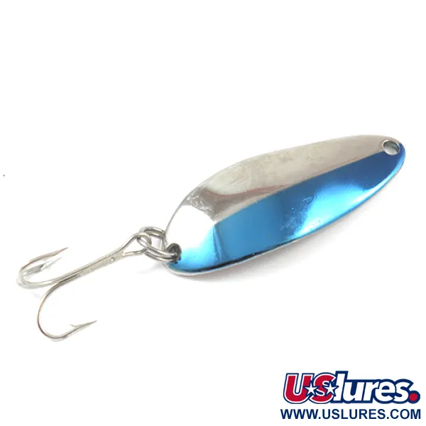 Vintage  Seneca Little Cleo (Hula Girl), 1/3oz Nickel / Blue fishing spoon #2270