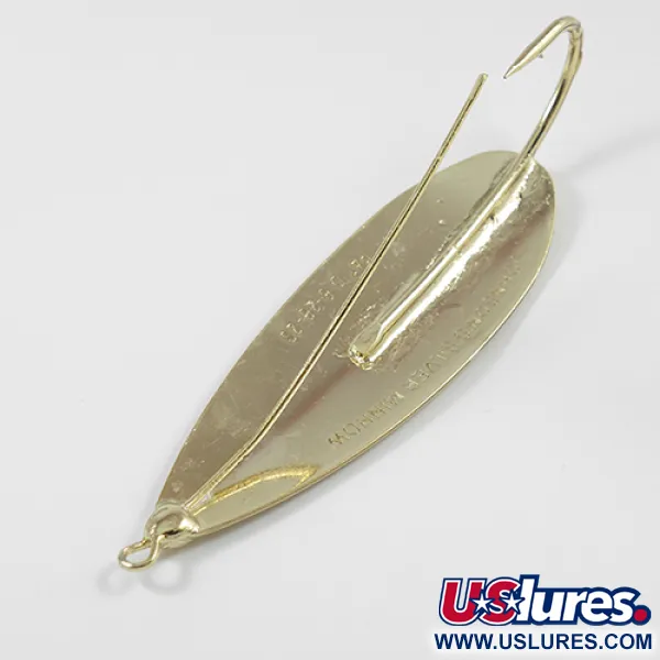 Vintage   Weedless Johnson Silver Minnow, 1oz Gold fishing spoon #2272