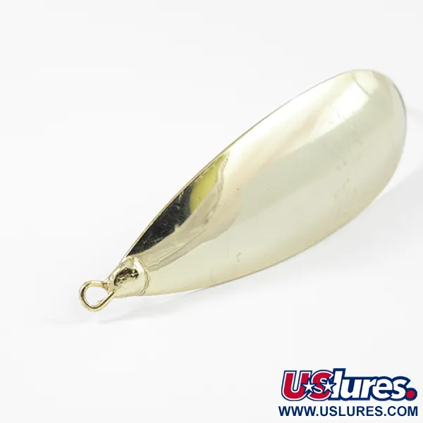 Vintage   Weedless Johnson Silver Minnow, 1oz Gold fishing spoon #2272