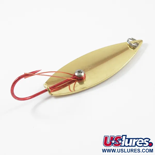 Vintage  Captain Mikes Aqua Dream Living Weedless Aqua Dream, 2/5oz Gold / Green Scale fishing spoon #2276