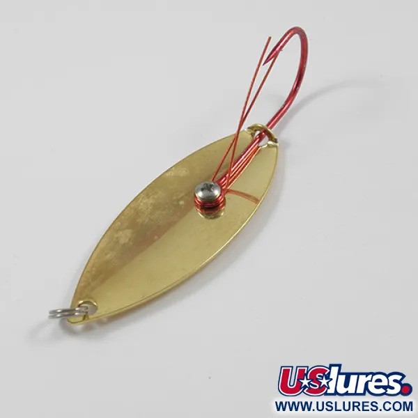 Vintage  Captain Mikes Aqua Dream Living Weedless Aqua Dream, 2/5oz Gold / Pink fishing spoon #2277