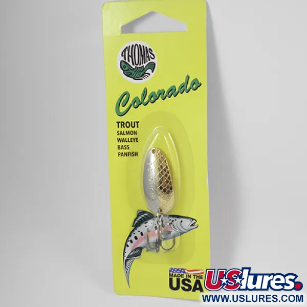   Thomas Colorado, 3/16oz Gold / Nickel fishing spoon #2287