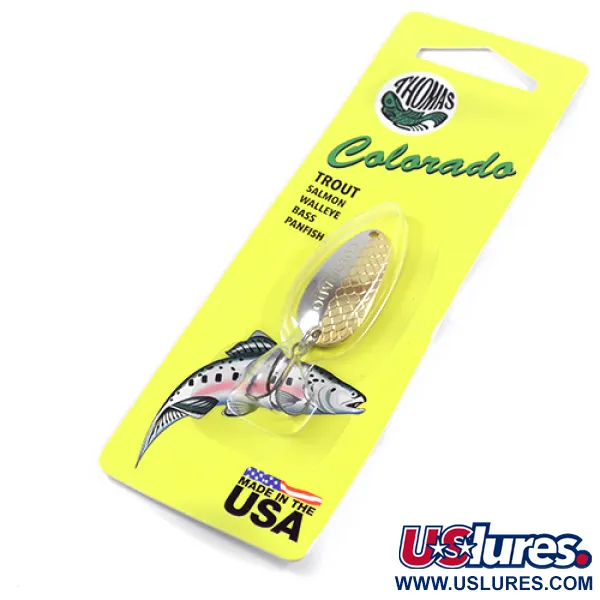   Thomas Colorado, 3/16oz Gold / Nickel fishing spoon #2287
