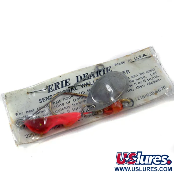   Erie Dearie Walleye Killer, 1/2oz Nickel / Red spinning lure #2289