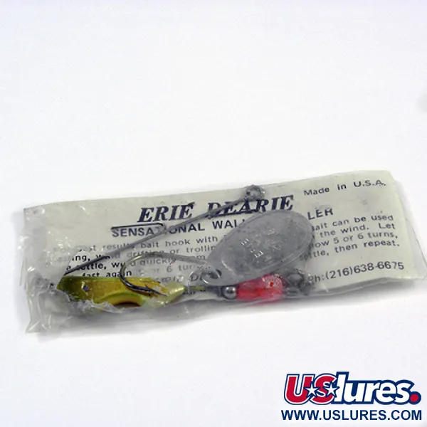   Erie Dearie Walleye Killer, 1/2oz Nickel / Yellow spinning lure #2293