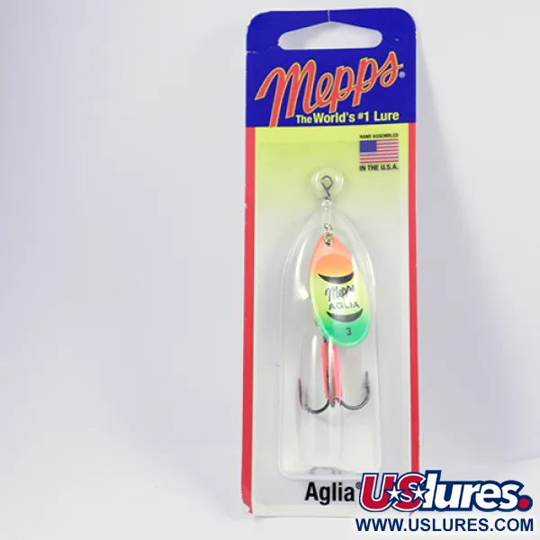   Mepps Aglia 3, 1/4oz Fire Tiger spinning lure #2297