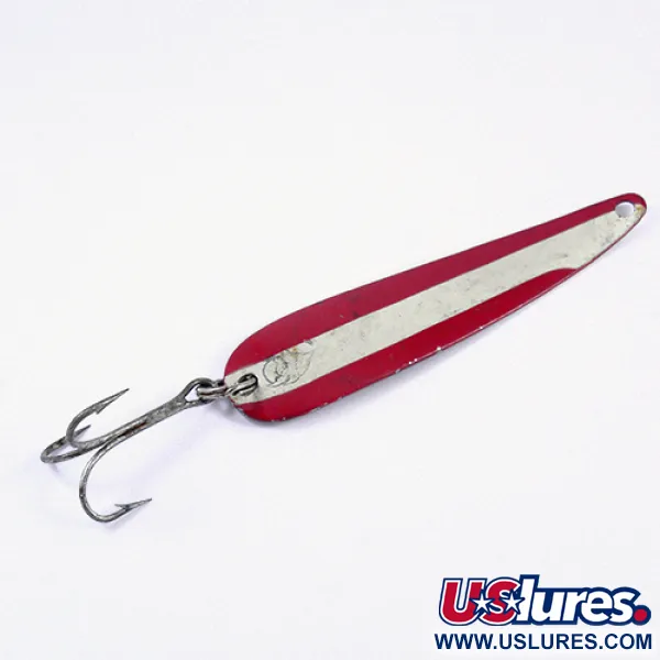 Vintage  Eppinger  Dardevle ThinDevle, 2/5oz Red / White / Nickel fishing spoon #2301