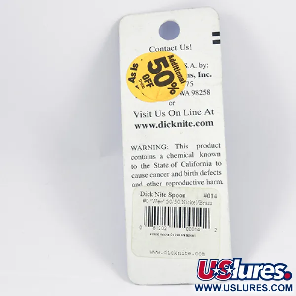  Dick Nite Spoons Dick Nite #0,  Gold / Nickel fishing spoon #2309