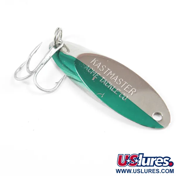 Vintage  Acme Kastmaster , 1/2oz Nickel / Green fishing spoon #2313