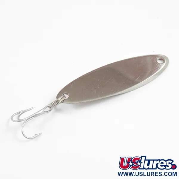 Vintage  Acme Kastmaster, 3/8oz Nickel / Orange fishing spoon #2316