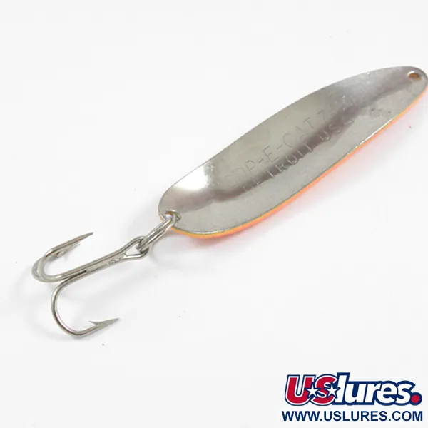 Vintage  Eppinger Dardevle Cop-E-Cat 7400, 1/2oz Yellow / Red / Nickel fishing spoon #2320