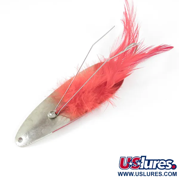 Vintage  Eppinger Weedless Dardevle, 1oz Red / White / Nickel fishing spoon #2324