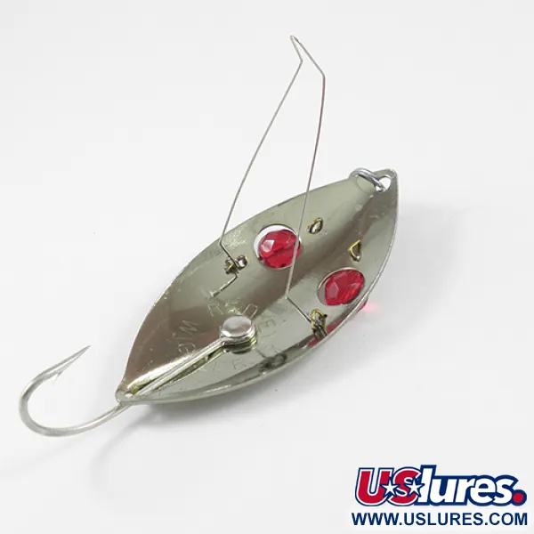 Vintage  Eppinger Weedless Red Eye Wiggler, 1oz Bronze (Brass) / Nickel fishing spoon #2327