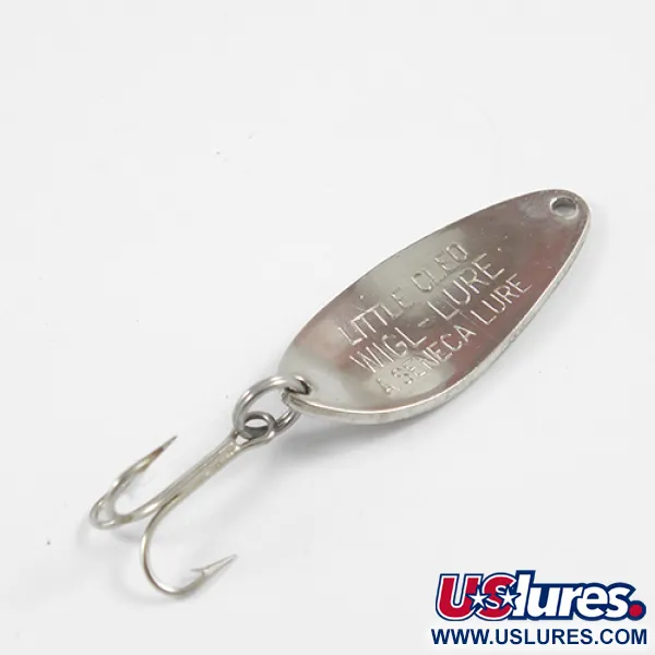 Vintage  Seneca Little Cleo, 1/4oz Nickel / Blue fishing spoon #2330
