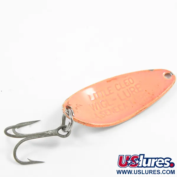 Vintage  Seneca Little Cleo, 1/4oz Nickel / Orange fishing spoon #2331