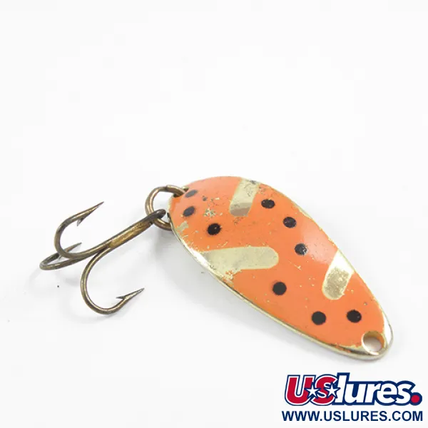 Vintage  Seneca Little Cleo, 1/4oz Gold / Red fishing spoon #2334