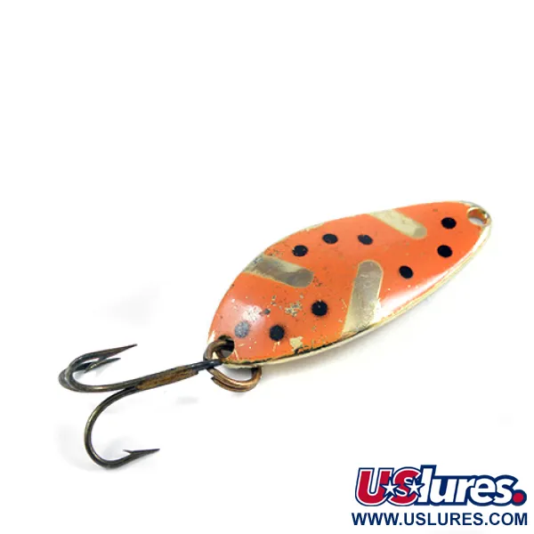 Vintage  Seneca Little Cleo, 1/4oz Gold / Red fishing spoon #2334