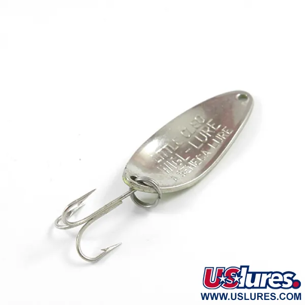 Vintage  Seneca Little Cleo, 1/4oz Green / Red / Nickel fishing spoon #2335
