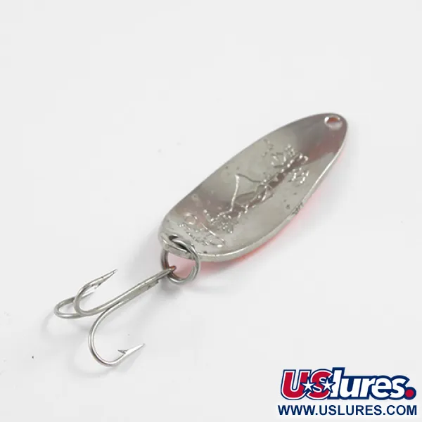 Vintage  Seneca Little Cleo (Hula Girl), 1/3oz Red / Black / Nickel fishing spoon #2344