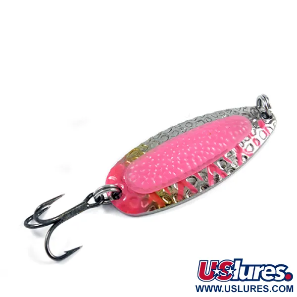   Blue Fox Pixee UV , 1/2oz Nickel / Glow UV Glow in UV light, Fluorescent fishing spoon #2352