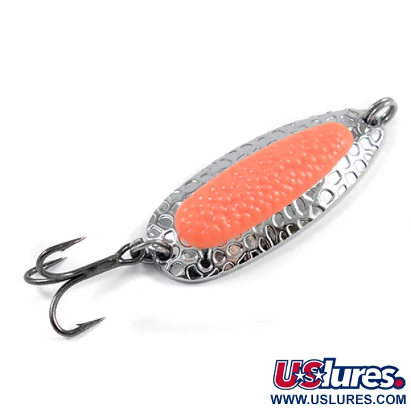   Blue Fox Pixee UV, 1/2oz Nickel / Glow UV Glow in UV light, Fluorescent fishing spoon #2353