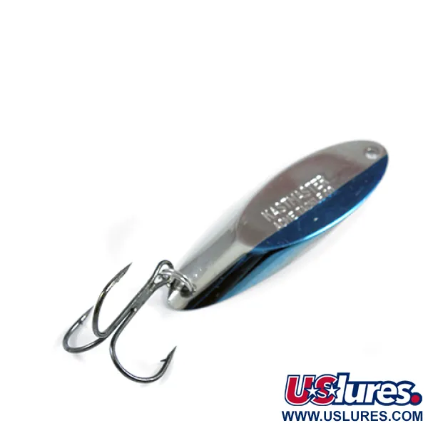 Vintage  Acme Kastmaster , 1oz Nickel / Blue fishing spoon #2356