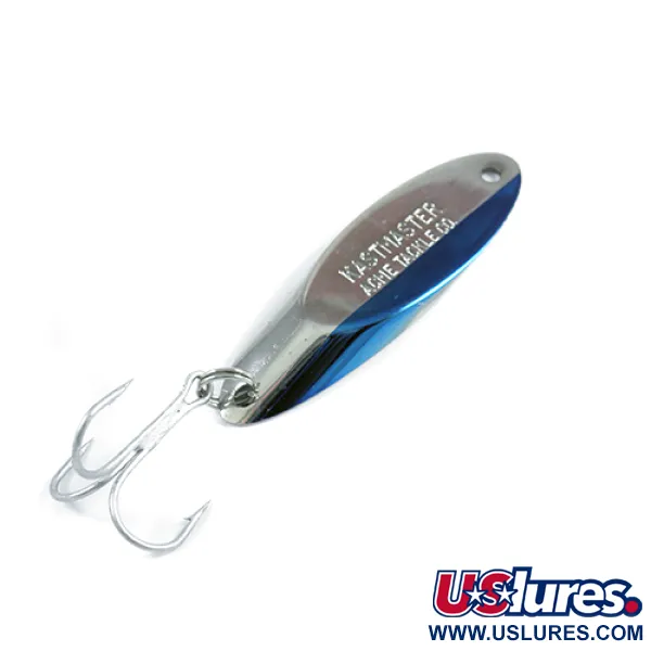 Vintage  Acme Kastmaster , 3/4oz Nickel / Blue fishing spoon #2357