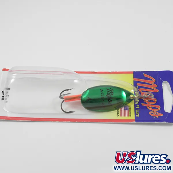   Mepps Aglia 4 Platinum, 1/3oz Platinum Green spinning lure #2362
