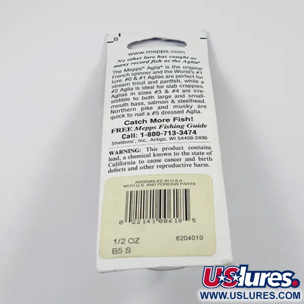   Mepps Aglia 5, 1/2oz Silver spinning lure #2363