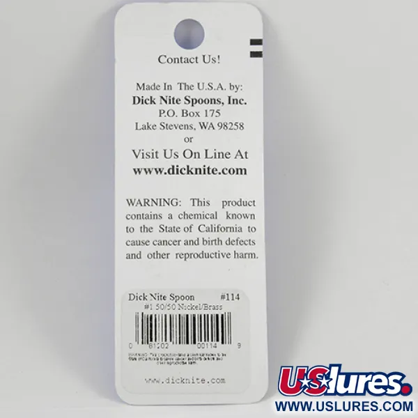  Dick Nite Spoons Dick Nite #1, 1/32oz Nickel / Gold fishing spoon #2368