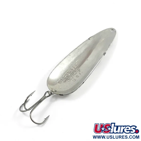 Vintage  Eppinger Dardevle, 1oz Dalmatian / Nickel fishing spoon #2370