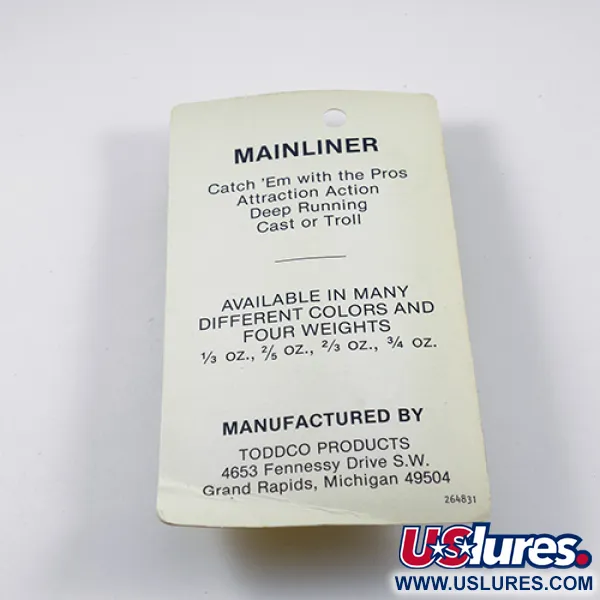  TODDCO Main liner, 2/5oz Glow (Glow in Dark) fishing spoon #2381