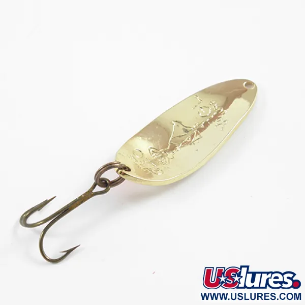 Vintage  Seneca Little Cleo (Hula Girl), 1/3oz Gold / Orange fishing spoon #2384