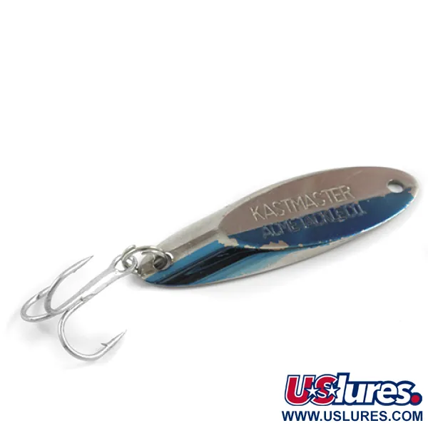 Vintage  Acme Kastmaster , 1/2oz Nickel / Blue fishing spoon #2389