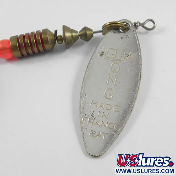 Vintage   Mepps Aglia Long 2 Dressed, 1/4oz Nickel spinning lure #2396