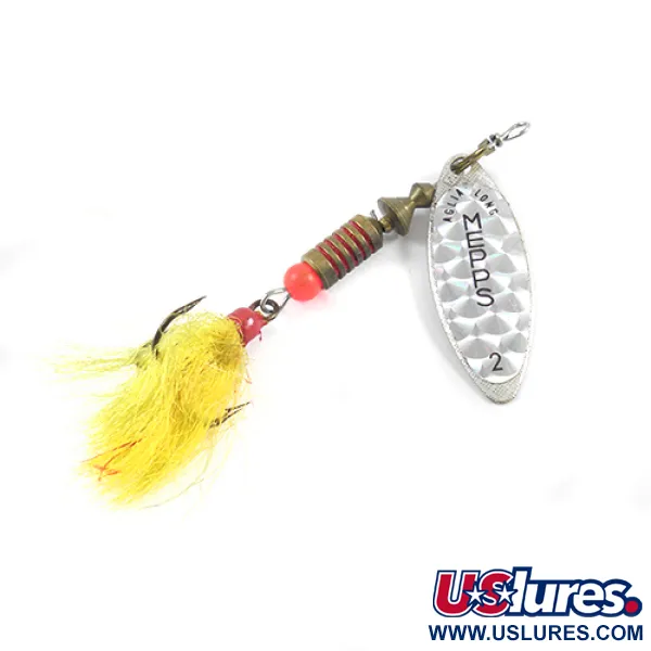 Vintage   Mepps Aglia Long 2 Dressed, 1/4oz Nickel spinning lure #2396