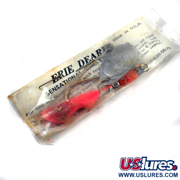   Erie Dearie Walleye Killer, 1/3oz Red / Nickel spinning lure #2397