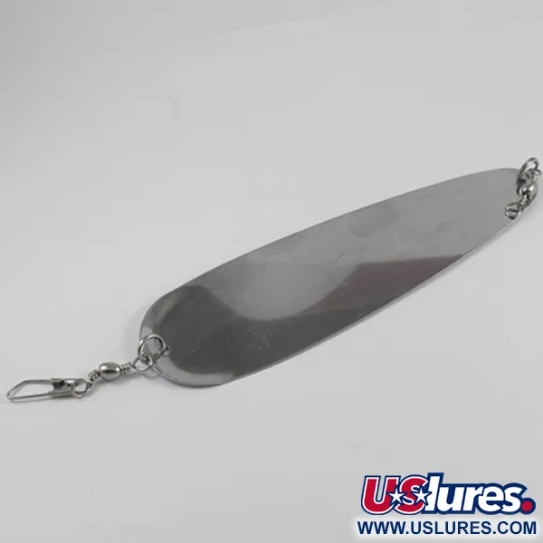 Vintage   Shasta Tackle Sling Blade Dodger Glow, 3/4oz Nickel / Glow in Dark spinning lure #2401