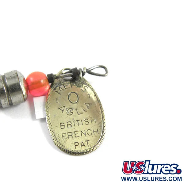 Vintage   Mepps Aglia 0, 3/32oz Brass spinning lure #2404