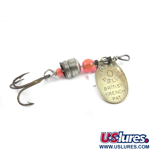 Vintage   Mepps Aglia 0, 3/32oz Brass spinning lure #2404