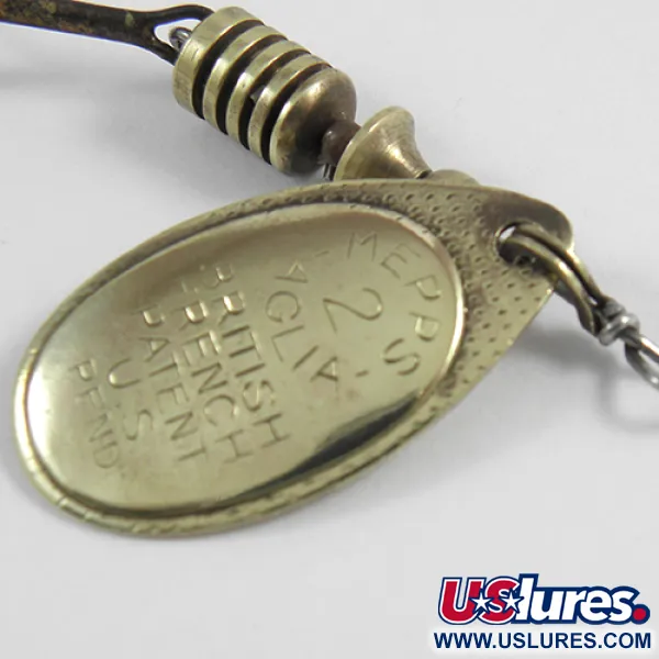 Vintage   Mepps Aglia 2, 3/16oz Brass spinning lure #2405