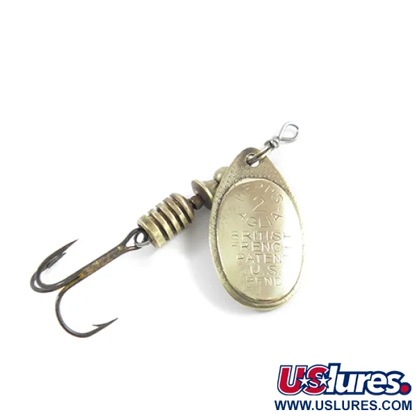 Vintage   Mepps Aglia 2, 3/16oz Brass spinning lure #2405