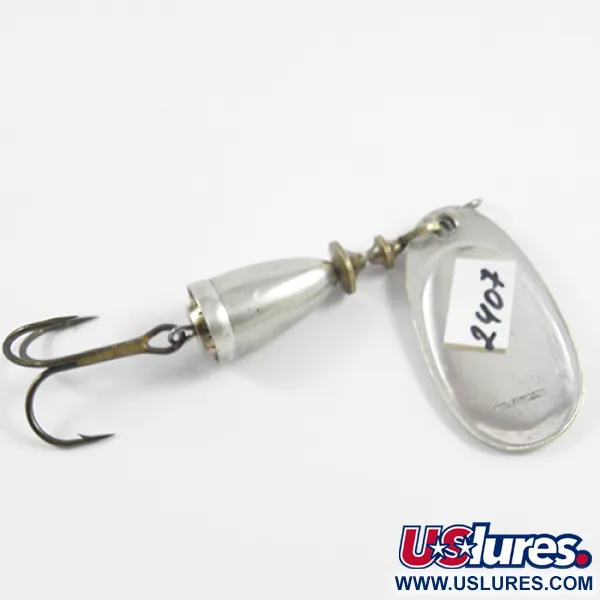 Vintage   Blue Fox Super Vibrax 3, 1/4oz Silver spinning lure #2407