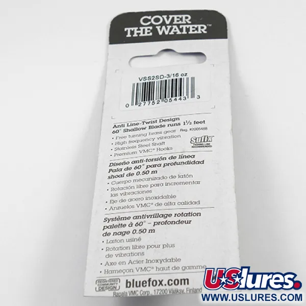   Blue Fox Vibrax Shallow, 3/16oz Rainbow spinning lure #2411